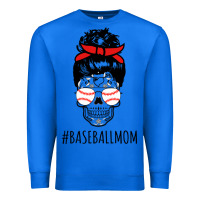 True Royal Baseball Mom Skull Premium Sweatshirt - linhVisuals