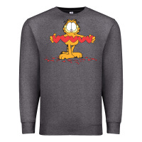 Charcoal Heather garfiel Premium Sweatshirt - linhVisuals