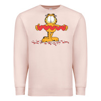 Pale Pink garfiel Premium Sweatshirt - linhVisuals