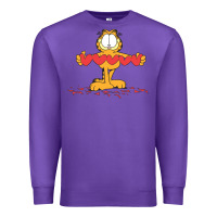 Purple garfiel Premium Sweatshirt - linhVisuals