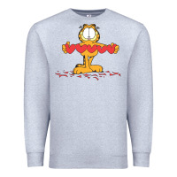 Heather Grey garfiel Premium Sweatshirt - linhVisuals
