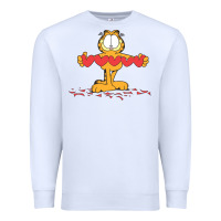 White garfiel Premium Sweatshirt - linhVisuals
