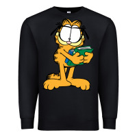 Black garfiel Premium Sweatshirt - linhVisuals