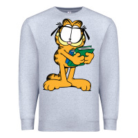Heather Grey garfiel Premium Sweatshirt - linhVisuals