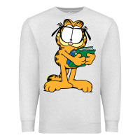 Oatmeal Heather garfiel Premium Sweatshirt - linhVisuals