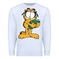 White garfiel Premium Sweatshirt - linhVisuals