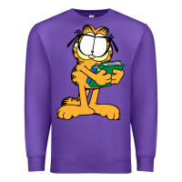 Purple garfiel Premium Sweatshirt - linhVisuals