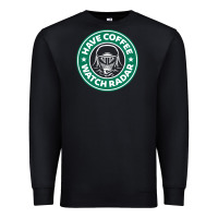 Black have coffee, watch radar new Premium Sweatshirt - linhVisuals