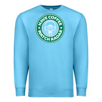 Ocean Blue have coffee, watch radar new Premium Sweatshirt - linhVisuals