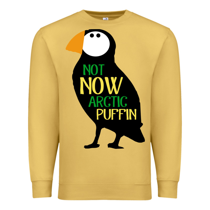 Not Now Arctic Puffin! ,  Not Now Arctic Puffin Premium Sweatshirt by linhVisuals | Teevron