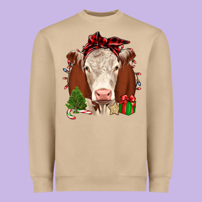 Christmas Hereford Heavyweight Sweatshirt Designed By Jahusdesignshop