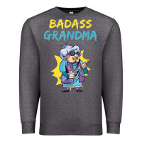 Charcoal Heather badass grandma family mother grandma t shirt Premium Sweatshirt - linhVisuals