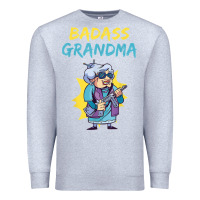 Heather Grey badass grandma family mother grandma t shirt Premium Sweatshirt - linhVisuals