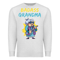 Oatmeal Heather badass grandma family mother grandma t shirt Premium Sweatshirt - linhVisuals