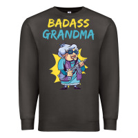 Smoke badass grandma family mother grandma t shirt Premium Sweatshirt - linhVisuals