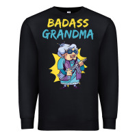 Black badass grandma family mother grandma t shirt Premium Sweatshirt - linhVisuals