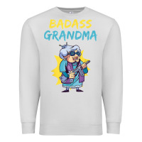 Dove Grey badass grandma family mother grandma t shirt Premium Sweatshirt - linhVisuals