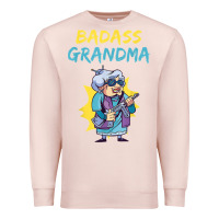 Pale Pink badass grandma family mother grandma t shirt Premium Sweatshirt - linhVisuals