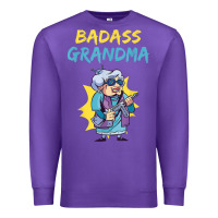 Purple badass grandma family mother grandma t shirt Premium Sweatshirt - linhVisuals