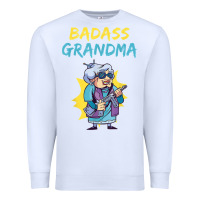 White badass grandma family mother grandma t shirt Premium Sweatshirt - linhVisuals