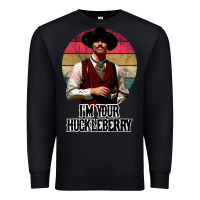 Black i'm your huckleberry Premium Sweatshirt - linhVisuals