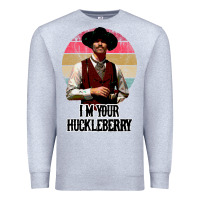 Heather Grey i'm your huckleberry Premium Sweatshirt - linhVisuals