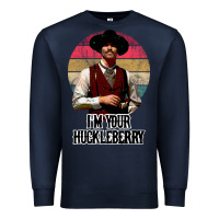 Navy i'm your huckleberry Premium Sweatshirt - linhVisuals