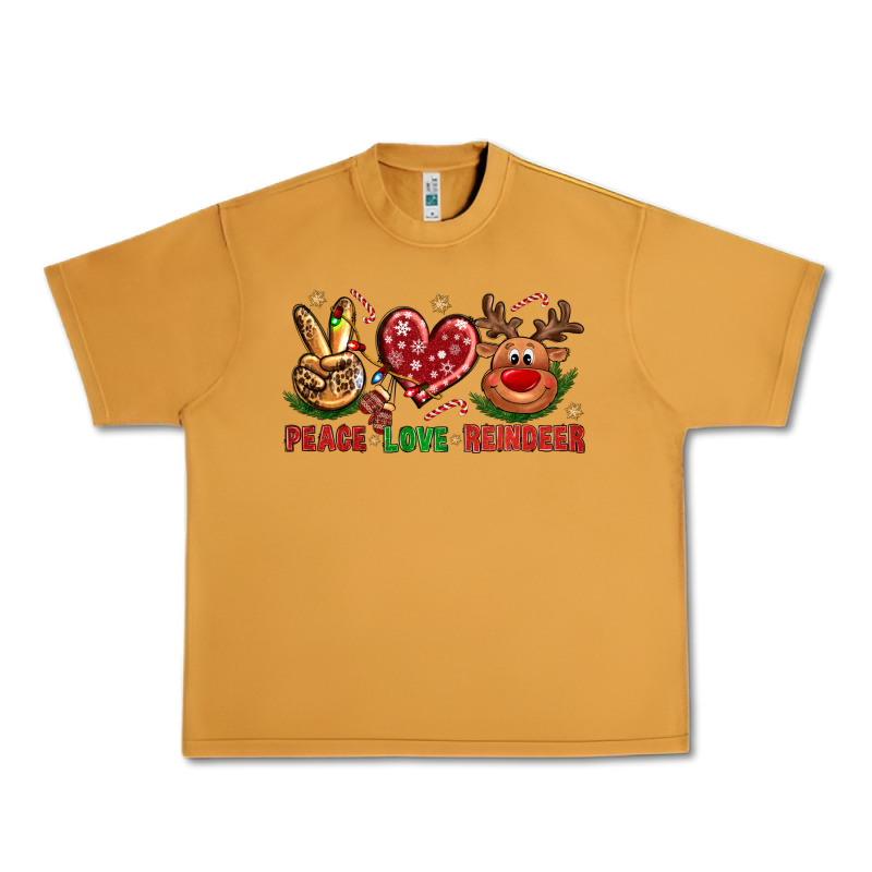 Peace Love Reindeer Christmas Urban Heavy Tee by BundleAndBundleShop | Teevron