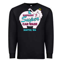 Black pink elephant car wash Premium Sweatshirt - linhVisuals