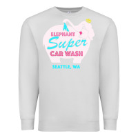 Dove Grey pink elephant car wash Premium Sweatshirt - linhVisuals