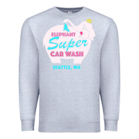 Heather Grey pink elephant car wash Premium Sweatshirt - linhVisuals