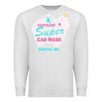 Oatmeal Heather pink elephant car wash Premium Sweatshirt - linhVisuals