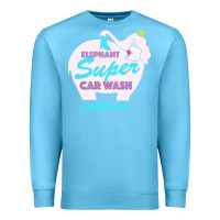 Ocean Blue pink elephant car wash Premium Sweatshirt - linhVisuals