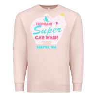 Pale Pink pink elephant car wash Premium Sweatshirt - linhVisuals