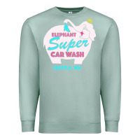Seafoam pink elephant car wash Premium Sweatshirt - linhVisuals