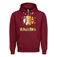 Burgundy busy raising ballers Zipper Hoodie - JahusDesignShop