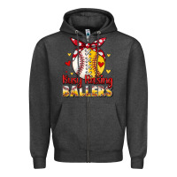 Charcoal Heather busy raising ballers Zipper Hoodie - JahusDesignShop