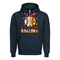 Navy busy raising ballers Zipper Hoodie - JahusDesignShop