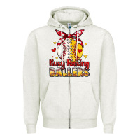 Oatmeal Heather busy raising ballers Zipper Hoodie - JahusDesignShop