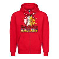 Red busy raising ballers Zipper Hoodie - JahusDesignShop