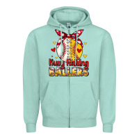 Seafoam busy raising ballers Zipper Hoodie - JahusDesignShop