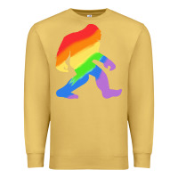 Antique Gold bigfoot t  shirt rainbow bigfoot t  shirt Premium Sweatshirt - linhVisuals