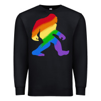 Black bigfoot t  shirt rainbow bigfoot t  shirt Premium Sweatshirt - linhVisuals