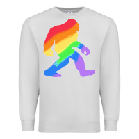 Dove Grey bigfoot t  shirt rainbow bigfoot t  shirt Premium Sweatshirt - linhVisuals