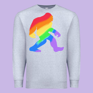 Bigfoot T  Shirt Rainbow Bigfoot T  Shirt Premium Sweatshirt Designed By Linhvisuals