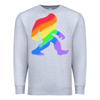 Heather Grey bigfoot t  shirt rainbow bigfoot t  shirt Premium Sweatshirt - linhVisuals