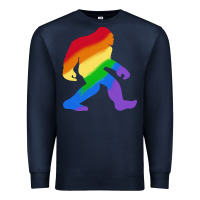 Navy bigfoot t  shirt rainbow bigfoot t  shirt Premium Sweatshirt - linhVisuals