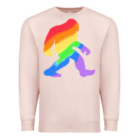 Pale Pink bigfoot t  shirt rainbow bigfoot t  shirt Premium Sweatshirt - linhVisuals