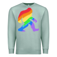 Seafoam bigfoot t  shirt rainbow bigfoot t  shirt Premium Sweatshirt - linhVisuals