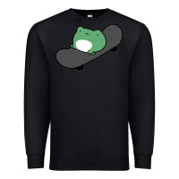 Black skateboarding frog Premium Sweatshirt - linhVisuals